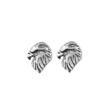 Pendientes Con Diseño Cabeza De Águila Aretes Para Hombre De Acero Inoxidable