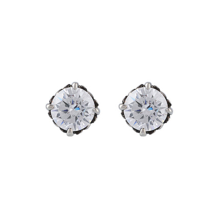 Pendientes De Diamantes Zirconia En Garra Para Hombre De Acero Inoxidable