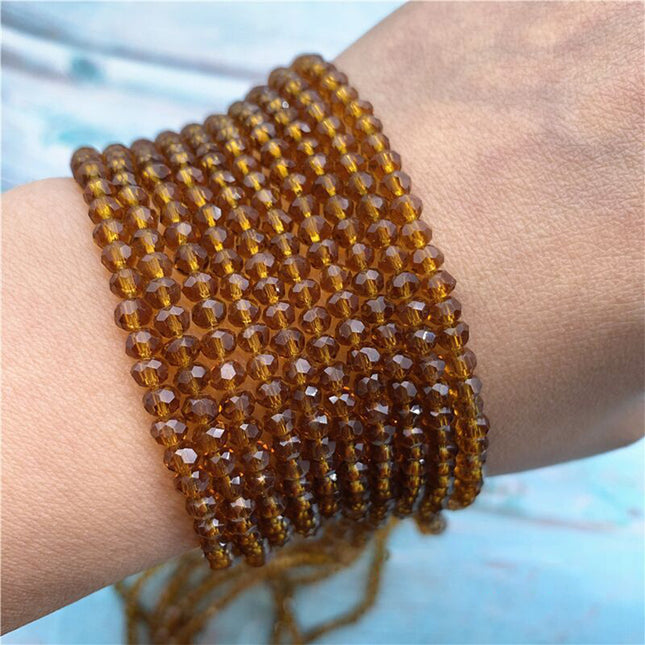 150 Piezas Tiras De Cuentas De Cristal Facetado Natural para DIY