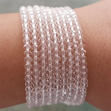 150 Piezas Tiras De Cuentas De Cristal Facetado Natural para DIY
