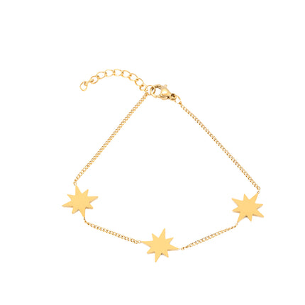 Pulsera De Cadena Con Colgante De Estrella Irregular Estilo Moda