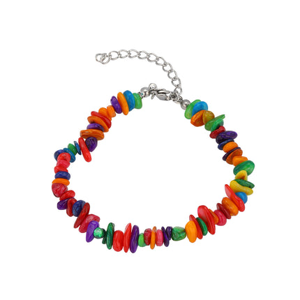 Pulsera Estilo Dulce De Cuentas De Piedras Naturales Multicolor