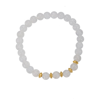 Pulsera De Cuentas De Cristal Transparente Estilo Moderno Elegante