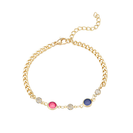 Pulsera De Cadena Estilo Moderno Con Cilindros Multicolores