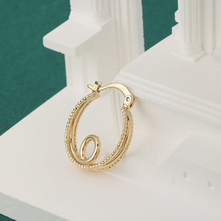 Aretes Arracadas De Cobre Múltiples Capas Estilo Moderno