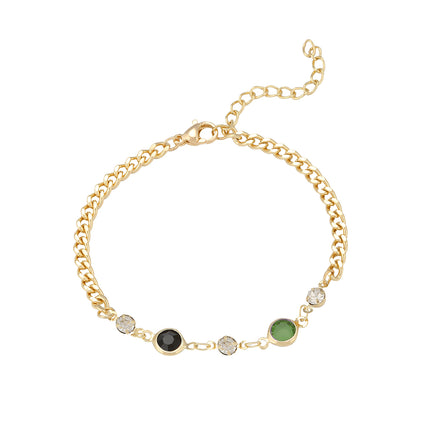 Pulsera De Cadena Estilo Moderno Con Cilindros Multicolores