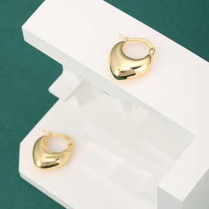 Aretes Geométricos Vintage, Cobre Con Baño De Oro De 14K