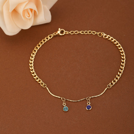 Pulsera De Acero Inoxidable Con Zirconias Circulares Multicolor Para Mujer