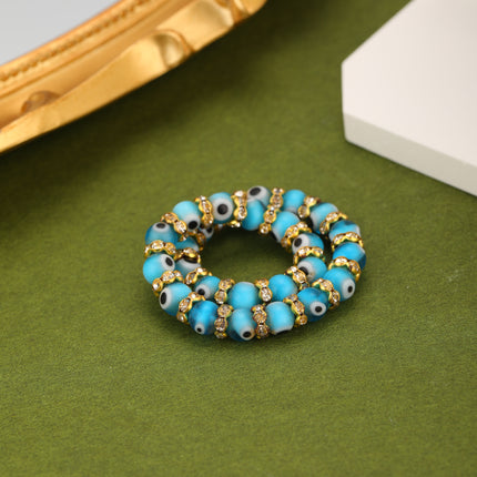 Pulsera De Cuentas De Cristal Con Ojo De Demonio Diseño De Moda