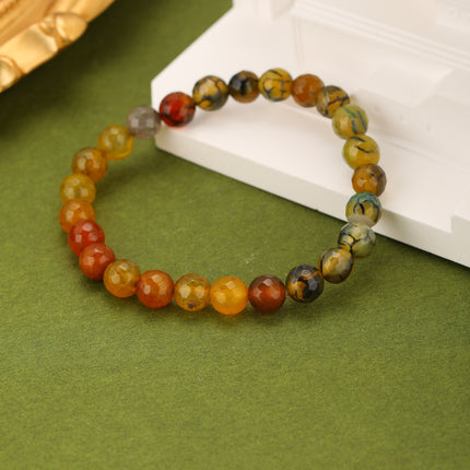 Pulsera De Piedras Ámbar Multicara Con Diseño Elegante Y Moderno