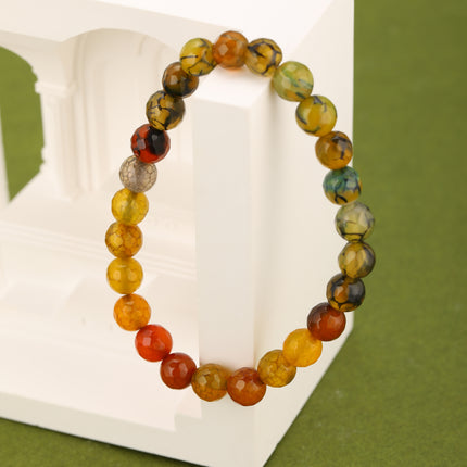 Pulsera De Piedras Ámbar Multicara Con Diseño Elegante Y Moderno