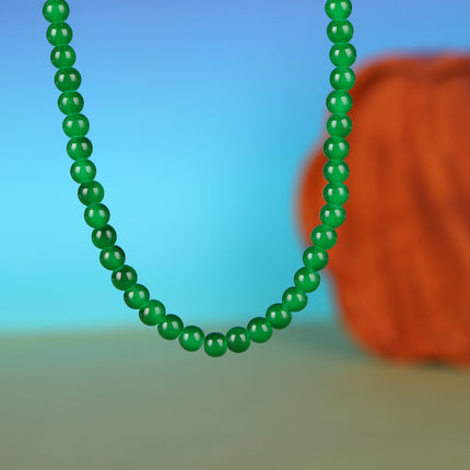 Collar Con Diseño De Mostacillas De Cristal Verde, Elegante Y Moderno