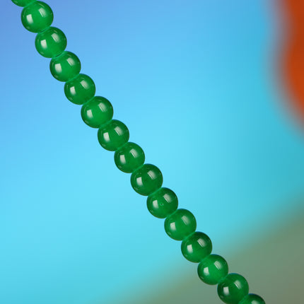 Collar Con Diseño De Mostacillas De Cristal Verde, Elegante Y Moderno