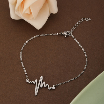Pulsera De Acero Inoxidable Con Detalles De Acabado Mate Estilo Elegante