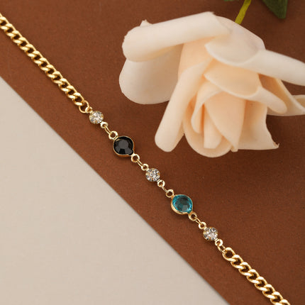 Pulsera De Cadena Estilo Moderno Con Cilindros Multicolores