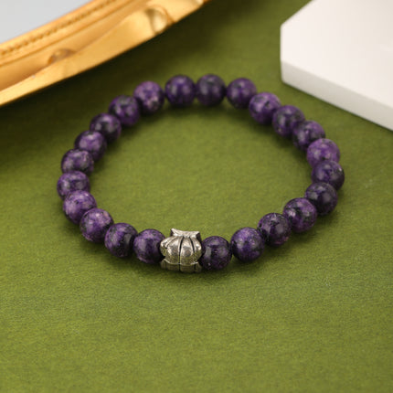 Pulsera De Cuentas Con Perlas Moradas Inspiradas En La Vía Láctea