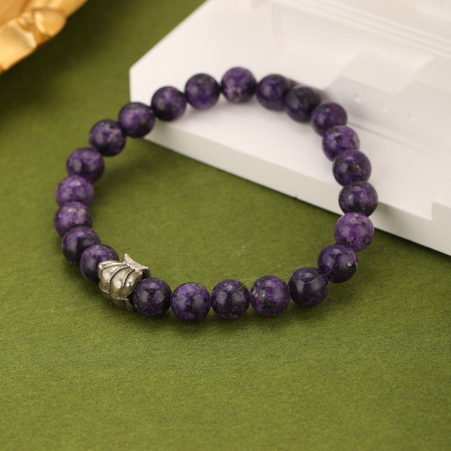 Pulsera De Cuentas Con Perlas Moradas Inspiradas En La Vía Láctea