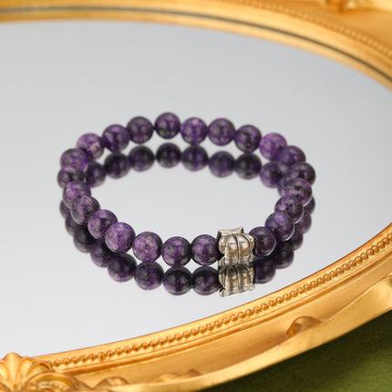 Pulsera De Cuentas Con Perlas Moradas Inspiradas En La Vía Láctea