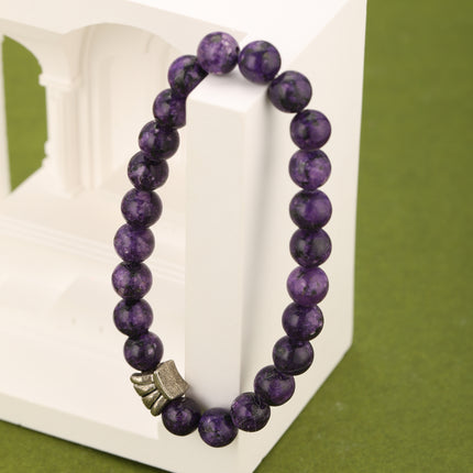 Pulsera De Cuentas Con Perlas Moradas Inspiradas En La Vía Láctea