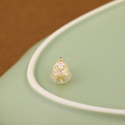 Aretes En La Oreja Con Forma De Fresa Y Zirconia, Ear Cuff En Cobre