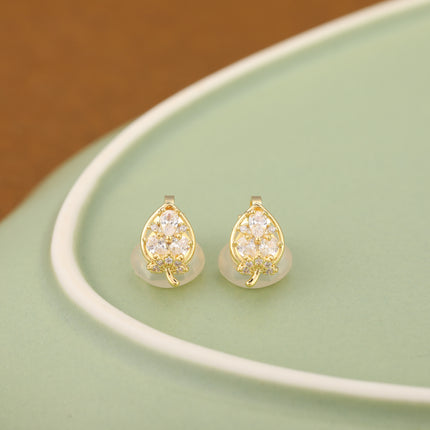 Aretes En La Oreja Con Forma De Fresa Y Zirconia, Ear Cuff En Cobre