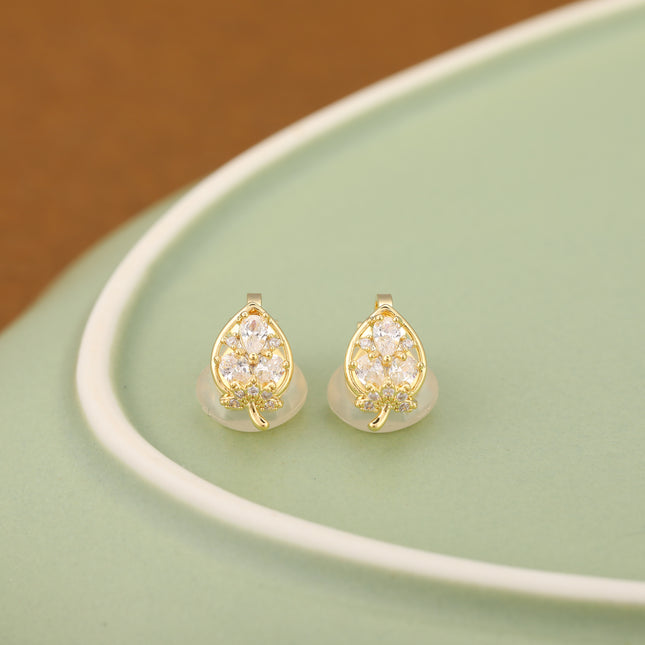 Aretes En La Oreja Con Forma De Fresa Y Zirconia, Ear Cuff En Cobre