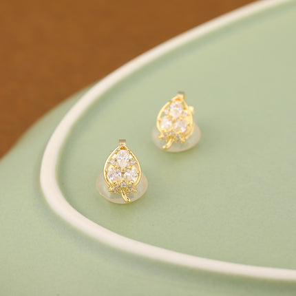 Aretes En La Oreja Con Forma De Fresa Y Zirconia, Ear Cuff En Cobre