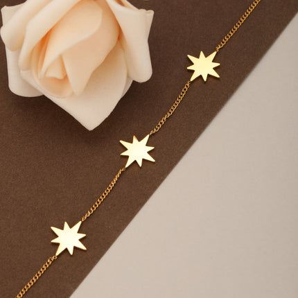 Pulsera De Cadena Con Colgante De Estrella Irregular Estilo Moda