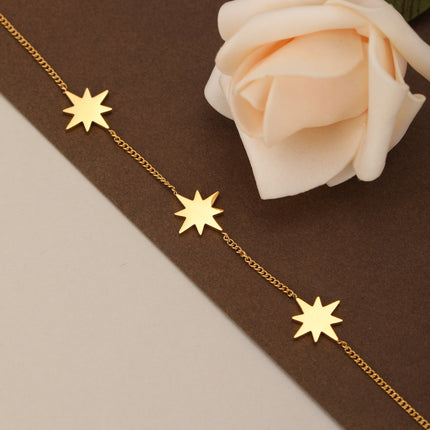 Pulsera De Cadena Con Colgante De Estrella Irregular Estilo Moda