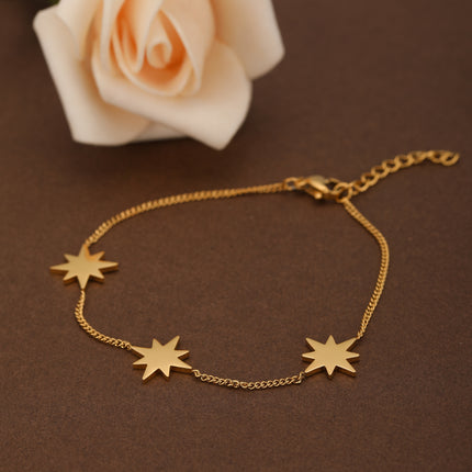 Pulsera De Cadena Con Colgante De Estrella Irregular Estilo Moda