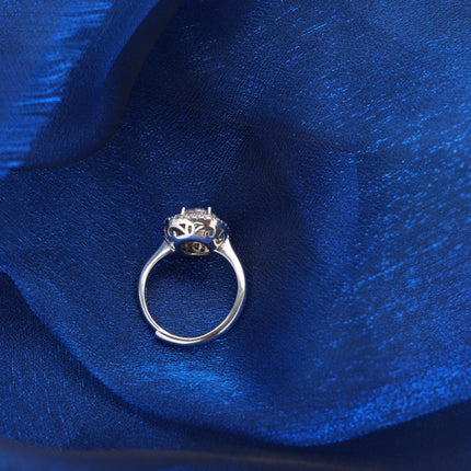 Anillo De Mujer Con Moissanita Cuadrada De 1 Quilate Y Plata 925