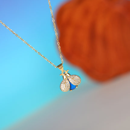 Collar Con Diseño Único Con Colgante De Luciérnaga Nuevo Para Mujer
