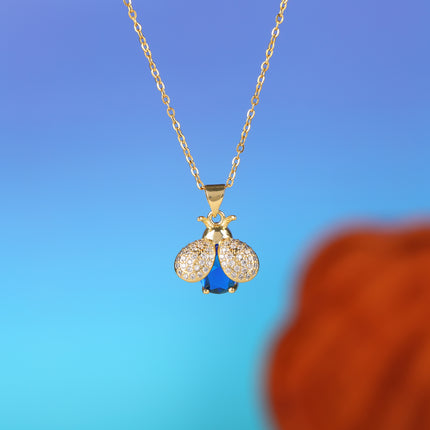 Collar Con Diseño Único Con Colgante De Luciérnaga Nuevo Para Mujer