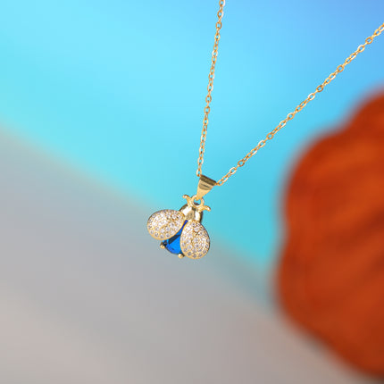 Collar Con Diseño Único Con Colgante De Luciérnaga Nuevo Para Mujer