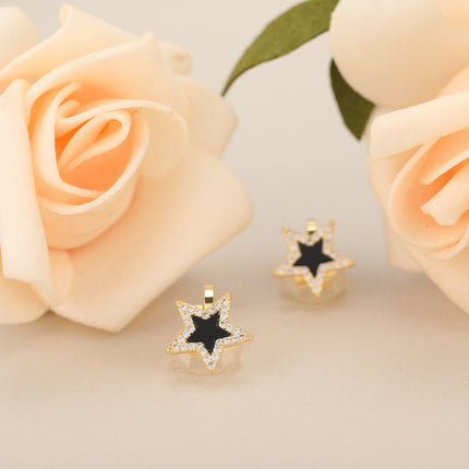 Aretes En La Oreja Vintage Con Estrella Y Zirconia Earcuff De Cobre