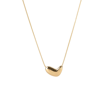 Collar Sencillo De Corazón Torcida Tridimensional Con Cadena De Serpiente Casual