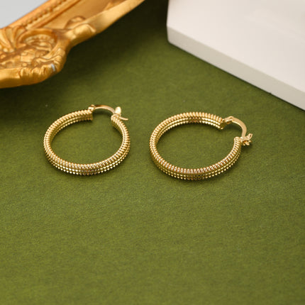 Aretes De Cobre Chapado En Oro De 14K Arracadas Diseño Enrollado