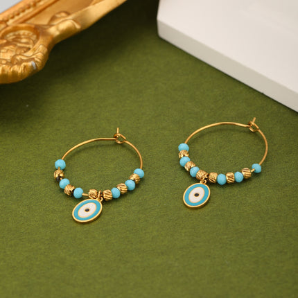 Aretes Arracadas De Estilo Vintage Con Bolitas En Acero