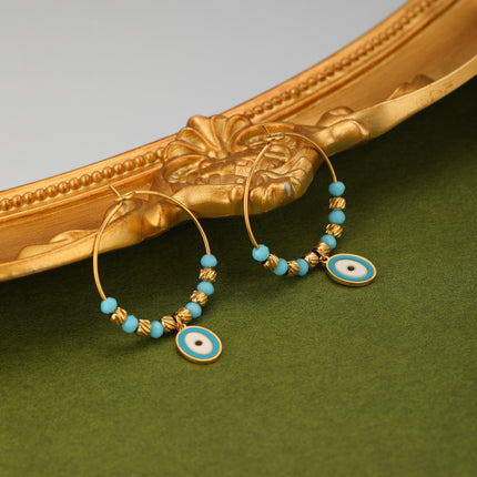 Aretes Arracadas De Estilo Vintage Con Bolitas En Acero