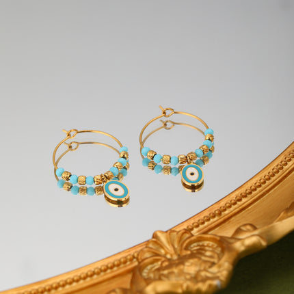Aretes Arracadas De Estilo Vintage Con Bolitas En Acero