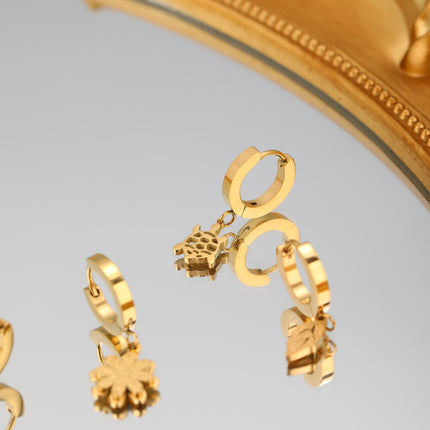 Set De Aretes Acero De Titanio Con Varios Estilos De Pendientes De Aro