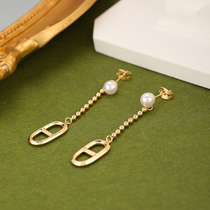 Aretes Largos De Estilo Retro Con Colgante En Forma De Nariz De Cerdo