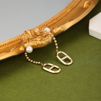 Aretes Largos De Estilo Retro Con Colgante En Forma De Nariz De Cerdo