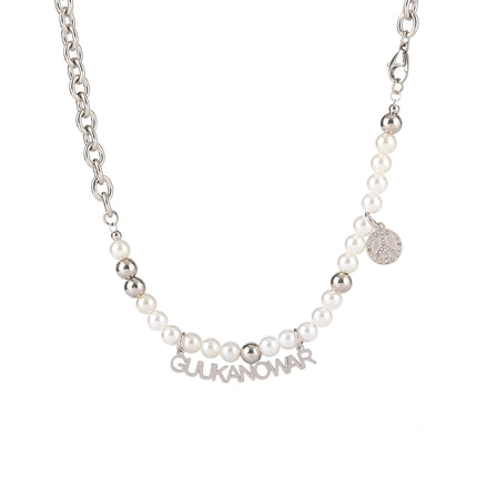 Collar De Cadena De Media Perla De Lujo Leve A La Moda Con Colgante De GUUKANOWAR