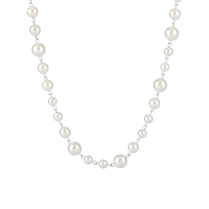 Collar  Exagerado De Perlas Redondo Grande De Lujo Leve De Moda Elegante