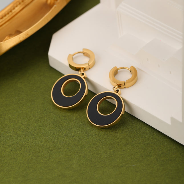 Aretes Arracadas Geométricos De Círculo Hueco Para Mujer