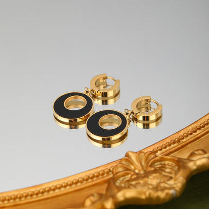 Aretes Arracadas Geométricos De Círculo Hueco Para Mujer