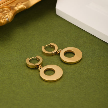 Aretes Arracadas Geométricos De Círculo Hueco Para Mujer