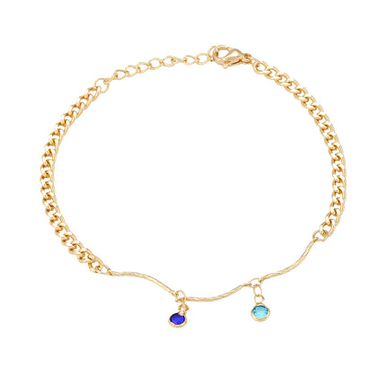 Pulsera De Acero Inoxidable Con Zirconias Circulares Multicolor Para Mujer
