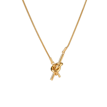 Collar Grueso De Cadena Metálica De Nudo De Moda Sencillo De Estilo Neutro